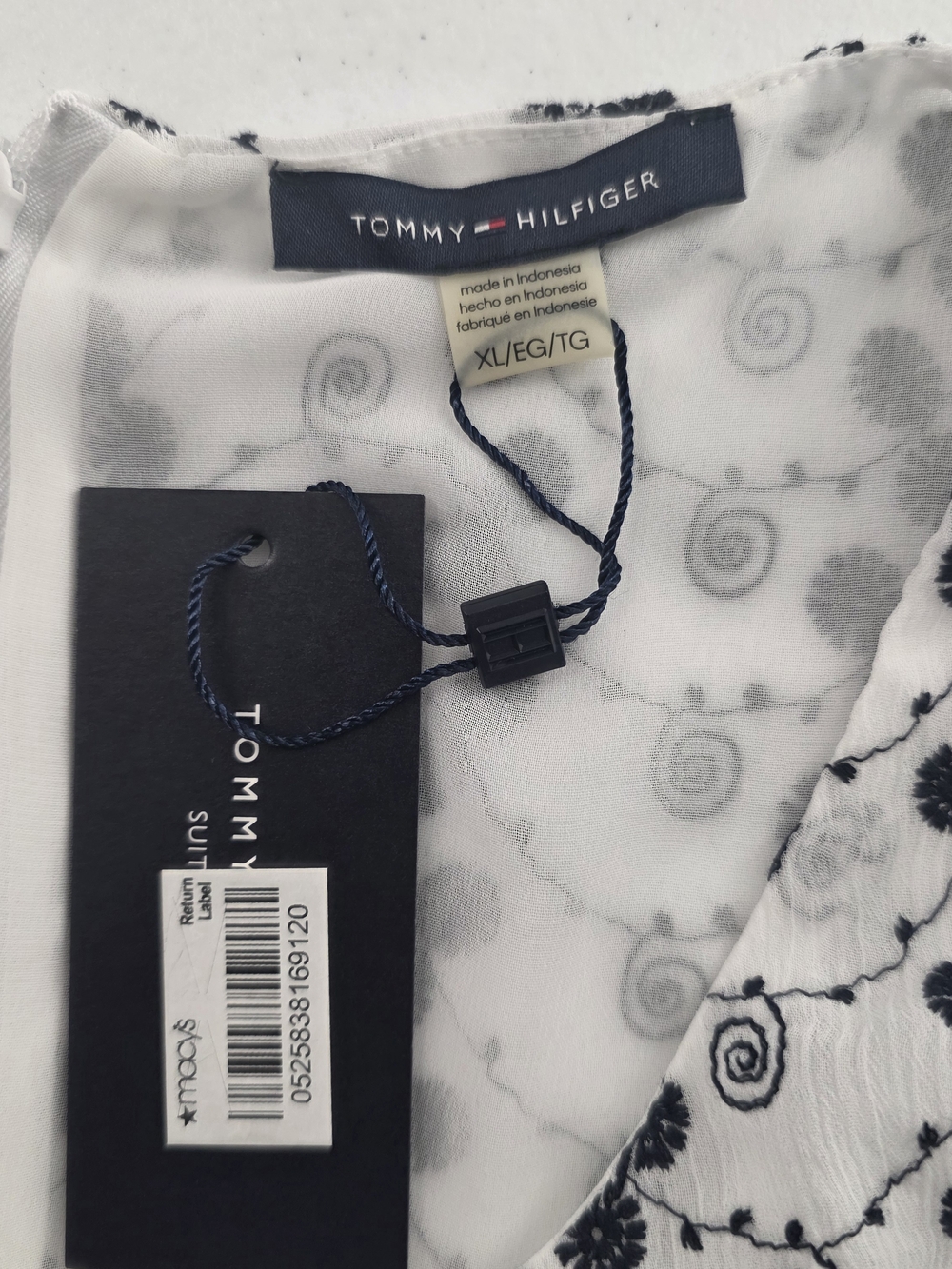 Tommy Hilfiger Printed Sleeveless Ruffle Hem Top XL - Picture 8 of 9